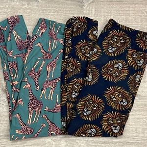 🐅🐅Lularoe leggings size TC 2 pair, 🦒🦒